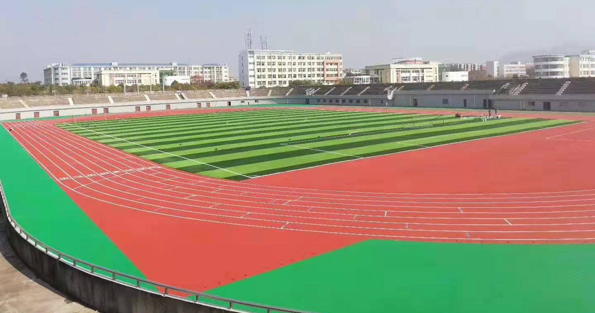 贛州市會昌縣體育中心2萬平方全塑型自結紋跑道＋足球場